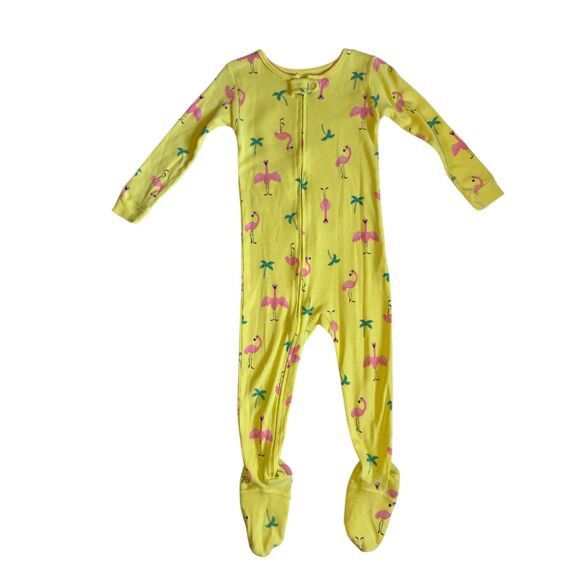 Infant Footed Pajamas 2 Pk Elephants and Flamingos Size 24M - Picture 2 of 13